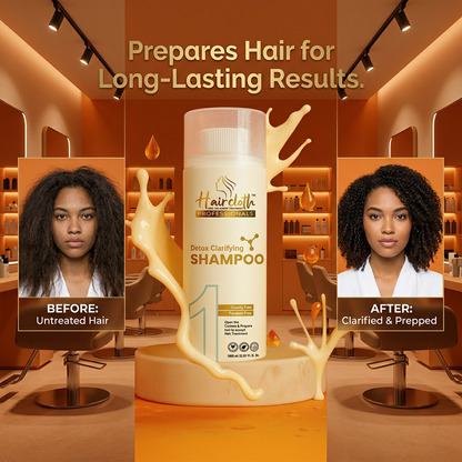 Haircloth Professionals Detox Clarifying Shampoo Deep Cleansing Pre Treatment Hair Preparation Shampoo