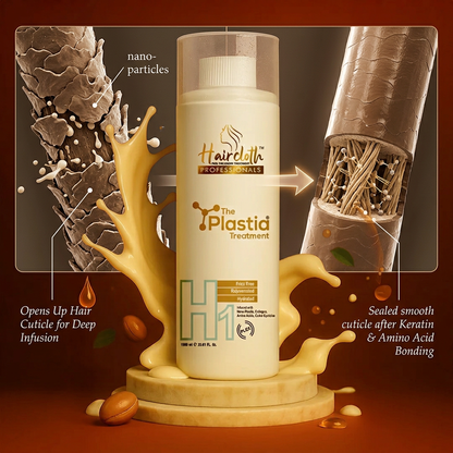 Haircloth Professionals The Plastia Treatment Anti Aging Keratin Repair Hair Treatment Smooth Hydrate Rejuvenate with Natural Ingredients