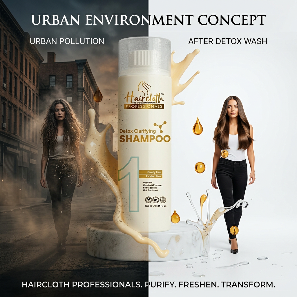 Haircloth Professionals Detox Clarifying Shampoo Deep Cleansing Pre Treatment Hair Preparation Shampoo