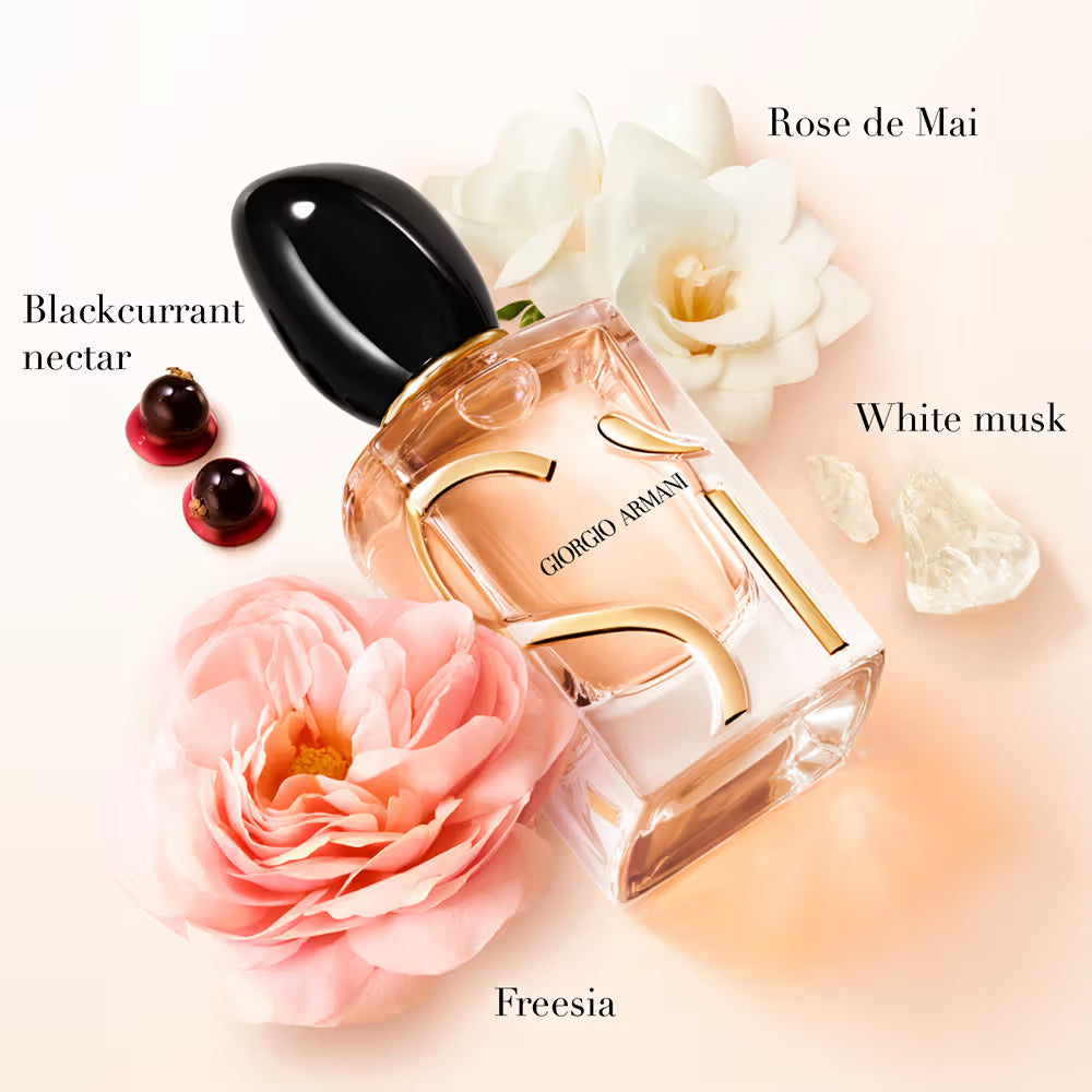 Giorgio Armani Sì Eau de Parfum 100ml 3.4 fl oz Women’s Chypre Fruity Blackcurrant Vanilla Luxury Perfume