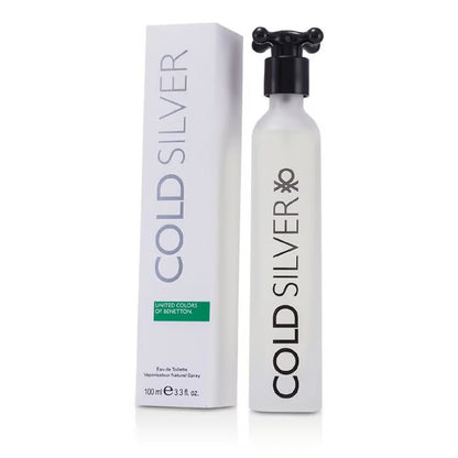 Benetton Cold Silver Eau de Toilette 100ml – Fresh Woody Men’s Fragrance