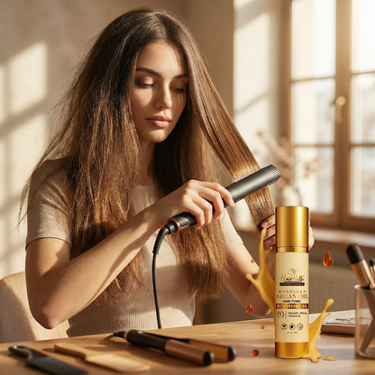 Haircloth Professionals Moroccan Argan Oil Hair Tonic 50ML Anti Frizz Shine Boost Smoothing Serum for Dry Damaged and Unmanageable Hair