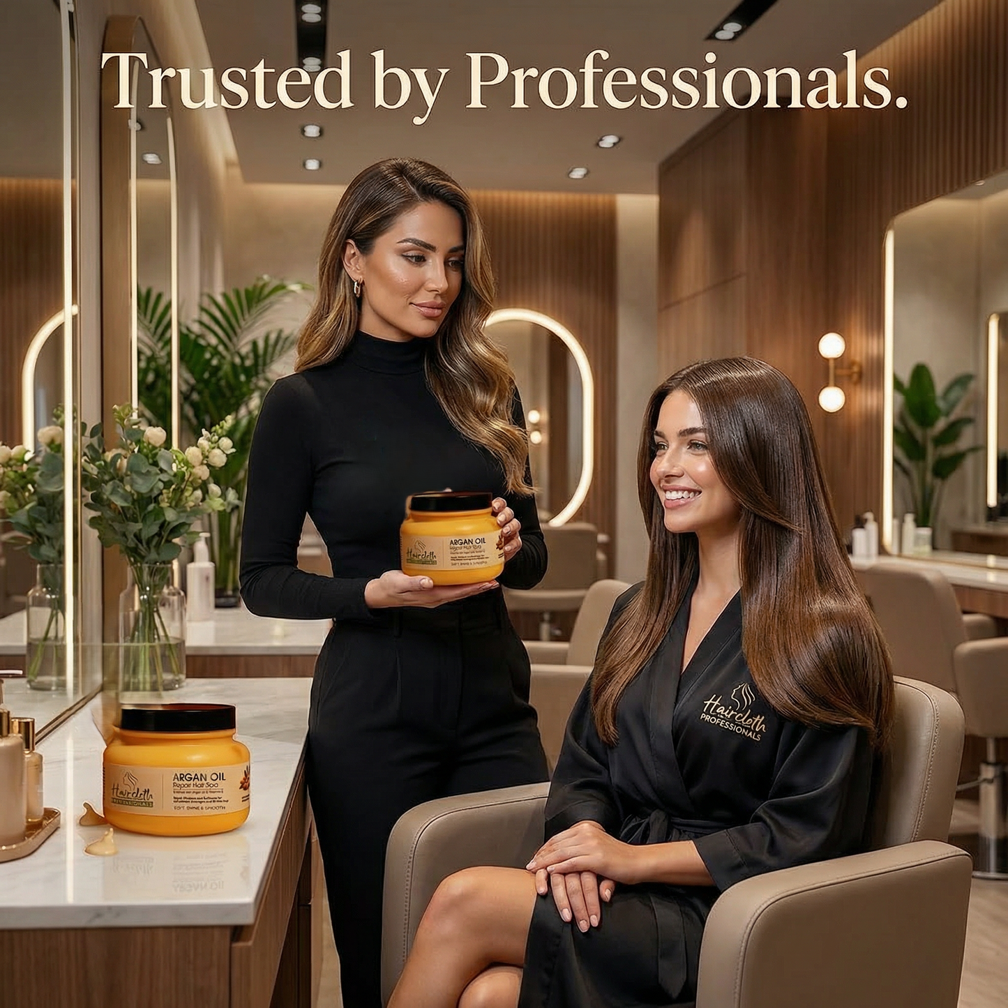 Haircloth Professionals Argan Oil Repair Hair Spa 1000ML Deep Conditioning Moisturizing Strengthening Treatment for Dry Damaged Frizzy and Chemically Treated Hair