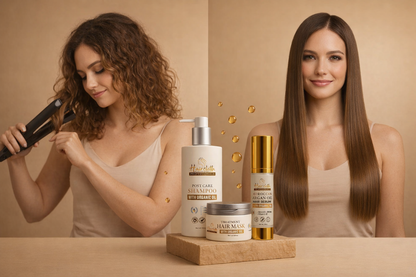 Haircloth Professional Retail Kit Combo Post Care Shampoo 300ML Treatment Mask 300ML Argan Oil Serum 50ML Keratin Biotin Hair Strengthening Anti Frizz Repair Set