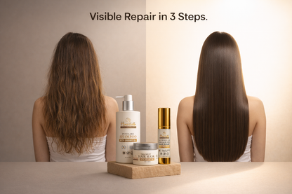Haircloth Professional Retail Kit Combo Post Care Shampoo 300ML Treatment Mask 300ML Argan Oil Serum 50ML Keratin Biotin Hair Strengthening Anti Frizz Repair Set