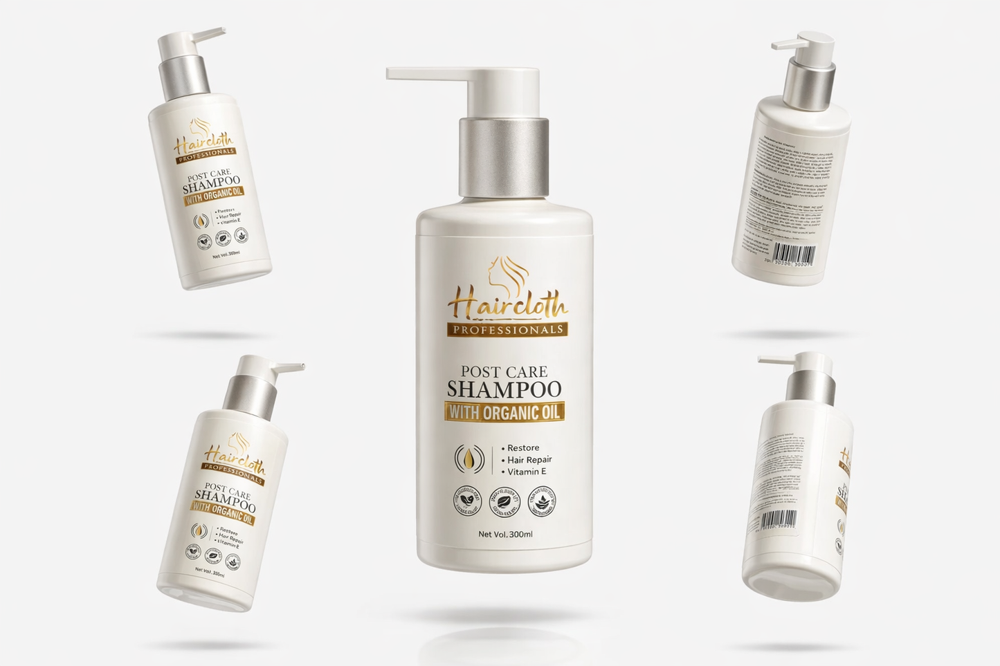 Haircloth Professionals Post Care Shampoo 300ML Repair Moisturizing Strengthening Shampoo for Dry Damaged Frizzy Hair Volume Boost and Hair Straightening Support