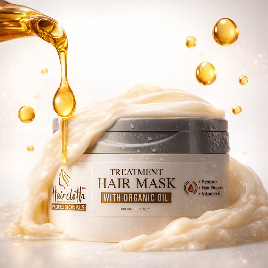 Haircloth Professional Treatment Hair Mask 300ML Deep Repair Strengthening Moisturizing Post Care for Dry Damaged Frizzy Curly and Chemically Treated Hair