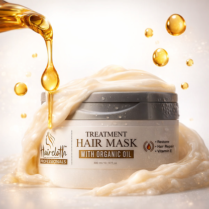 Haircloth Professional Treatment Hair Mask 300ML Deep Repair Strengthening Moisturizing Post Care for Dry Damaged Frizzy Curly and Chemically Treated Hair