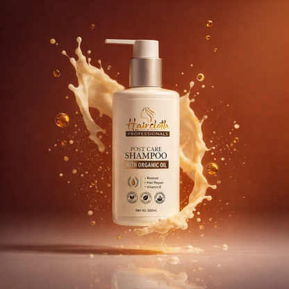 Haircloth Professionals Post Care Shampoo 300ML Repair Moisturizing Strengthening Shampoo for Dry Damaged Frizzy Hair Volume Boost and Hair Straightening Support