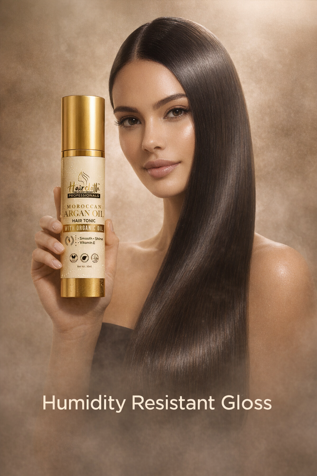 Haircloth Professionals Moroccan Argan Oil Hair Tonic 50ML Anti Frizz Shine Boost Smoothing Serum for Dry Damaged and Unmanageable Hair