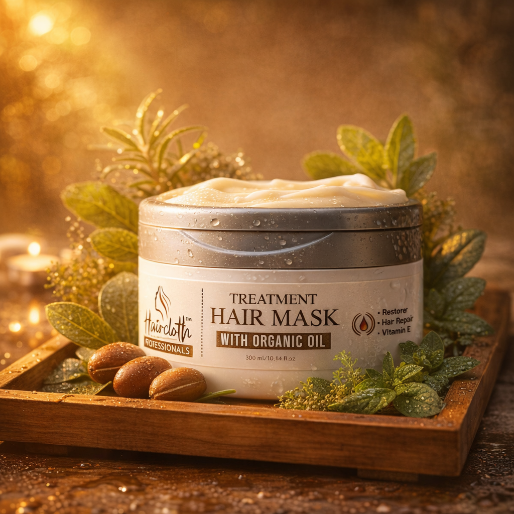 Haircloth Professional Treatment Hair Mask 300ML Deep Repair Strengthening Moisturizing Post Care for Dry Damaged Frizzy Curly and Chemically Treated Hair