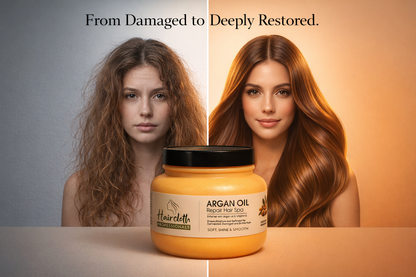 Haircloth Professionals Argan Oil Repair Hair Spa 1000ML Deep Conditioning Moisturizing Strengthening Treatment for Dry Damaged Frizzy and Chemically Treated Hair