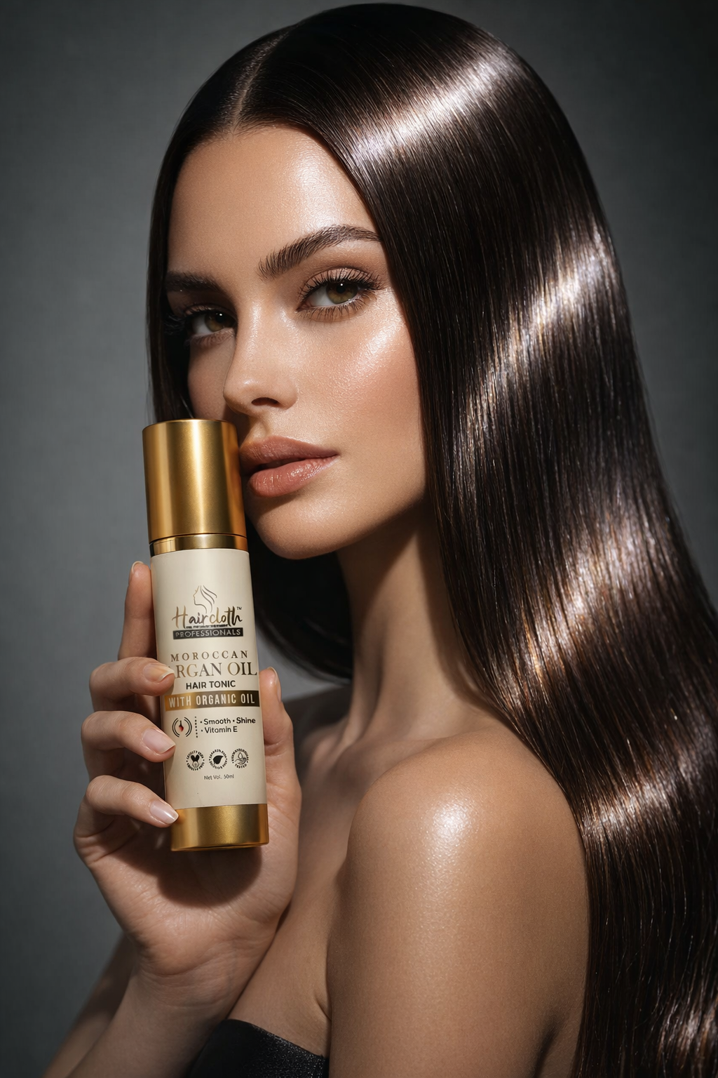 Haircloth Professionals Moroccan Argan Oil Hair Tonic 50ML Anti Frizz Shine Boost Smoothing Serum for Dry Damaged and Unmanageable Hair