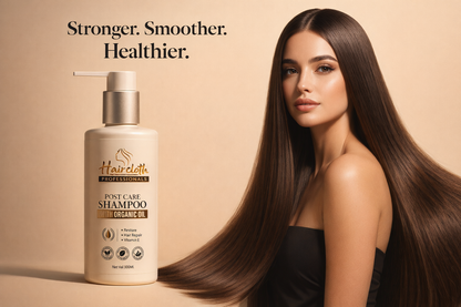 Haircloth Professionals Post Care Shampoo 300ML Repair Moisturizing Strengthening Shampoo for Dry Damaged Frizzy Hair Volume Boost and Hair Straightening Support