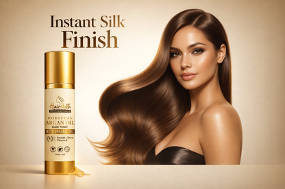 Haircloth Professionals Moroccan Argan Oil Hair Tonic 50ML Anti Frizz Shine Boost Smoothing Serum for Dry Damaged and Unmanageable Hair