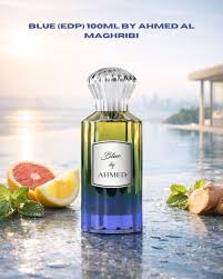 Ahmed Al Maghribi Blue by Ahmed Eau de Parfum 100ml – Fresh Aquatic Woody Unisex Fragrance