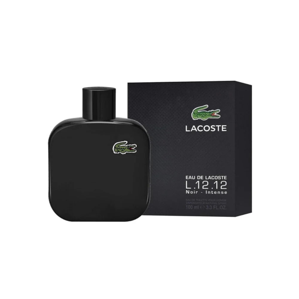 Lacoste L.12.12 Noir Intense Eau de Toilette for Men 100ml – Warm Woody Aromatic Fragrance