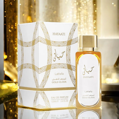 Lattafa Hayaati Gold Elixir Eau de Parfum 100ml – Amber Sweet Luxury Unisex Fragrance