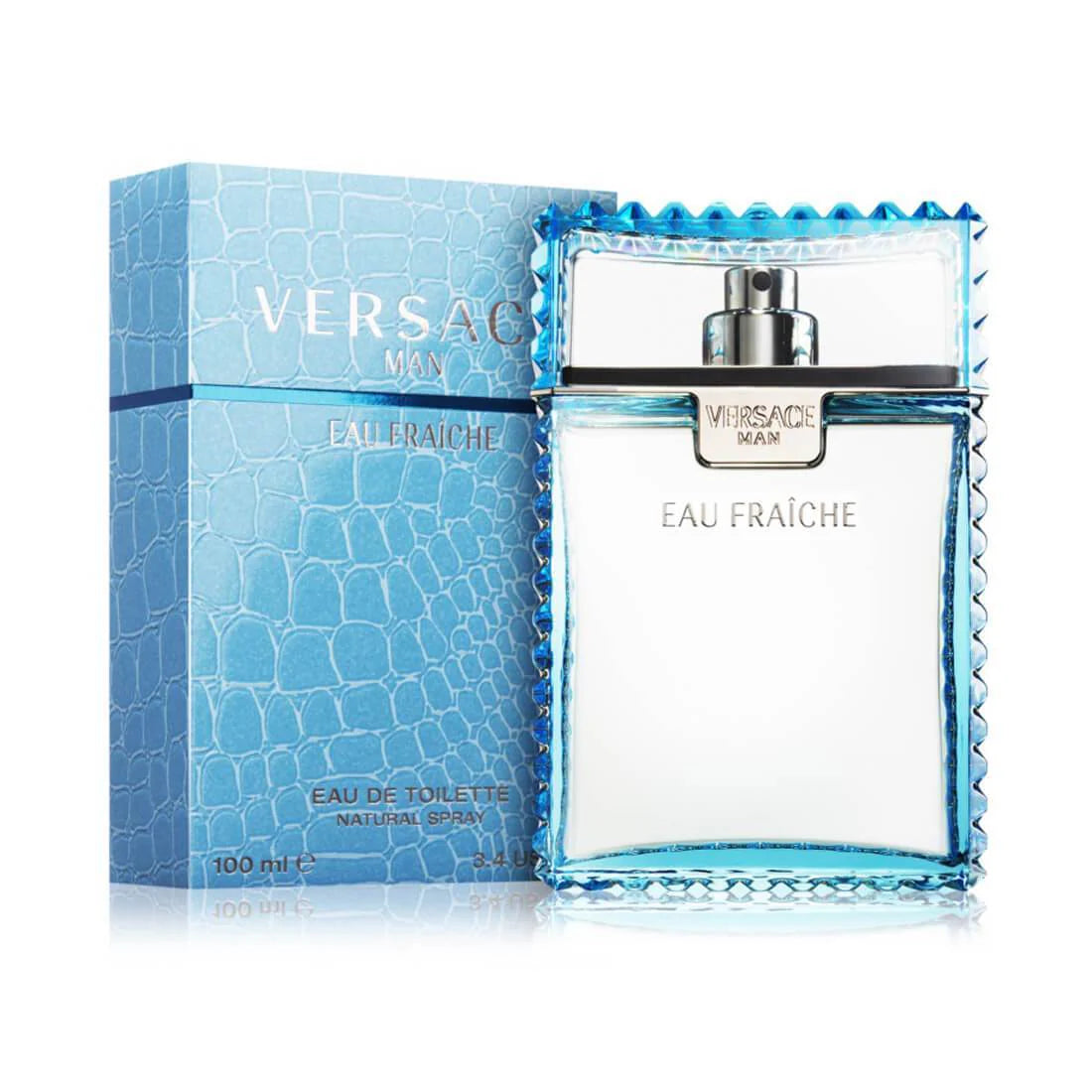 Versace Man Eau Fraiche Eau de Toilette for Men 100ml – Fresh Aquatic Citrus Fragrance