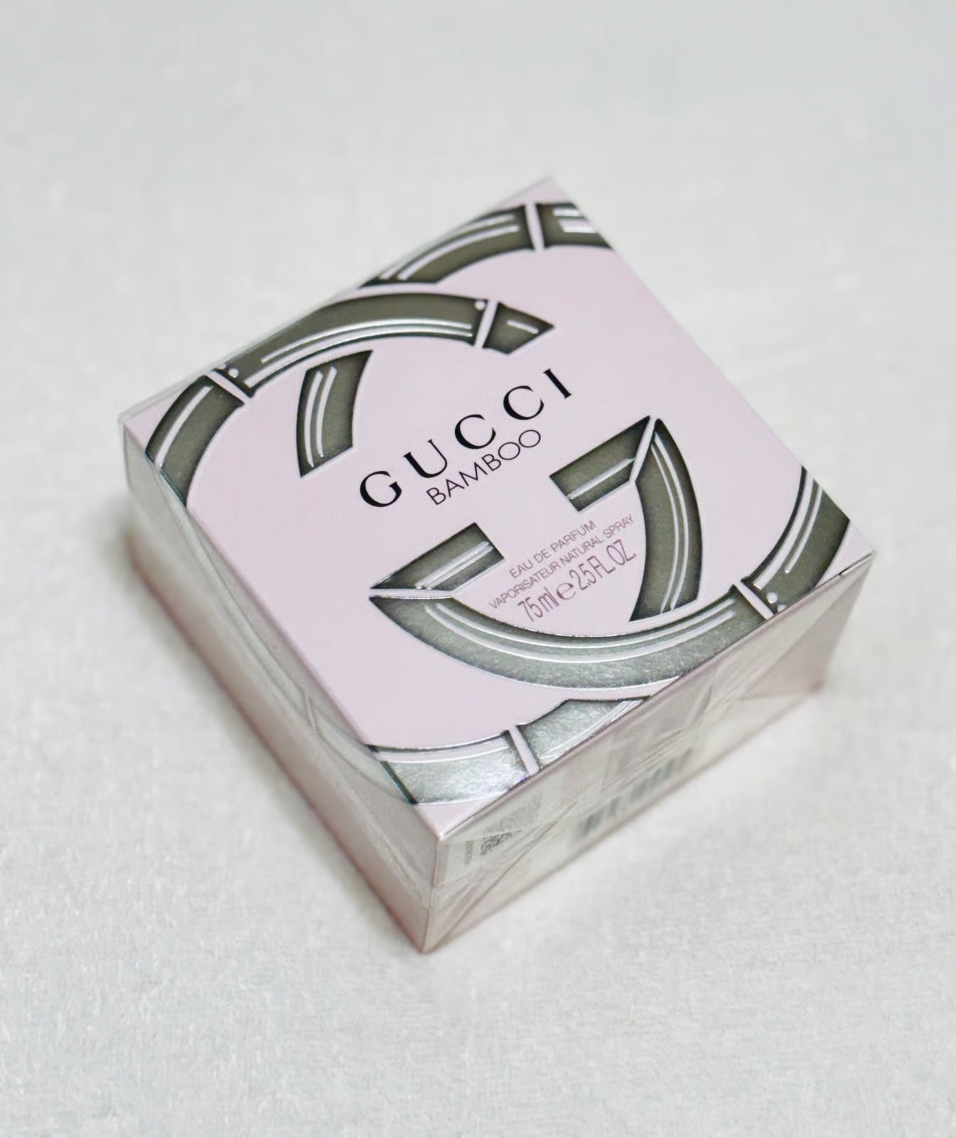 Gucci Bamboo perfume box on a light gray background Gucci Bamboo Eau de Parfum 75 ml (2.5 fl.oz)
