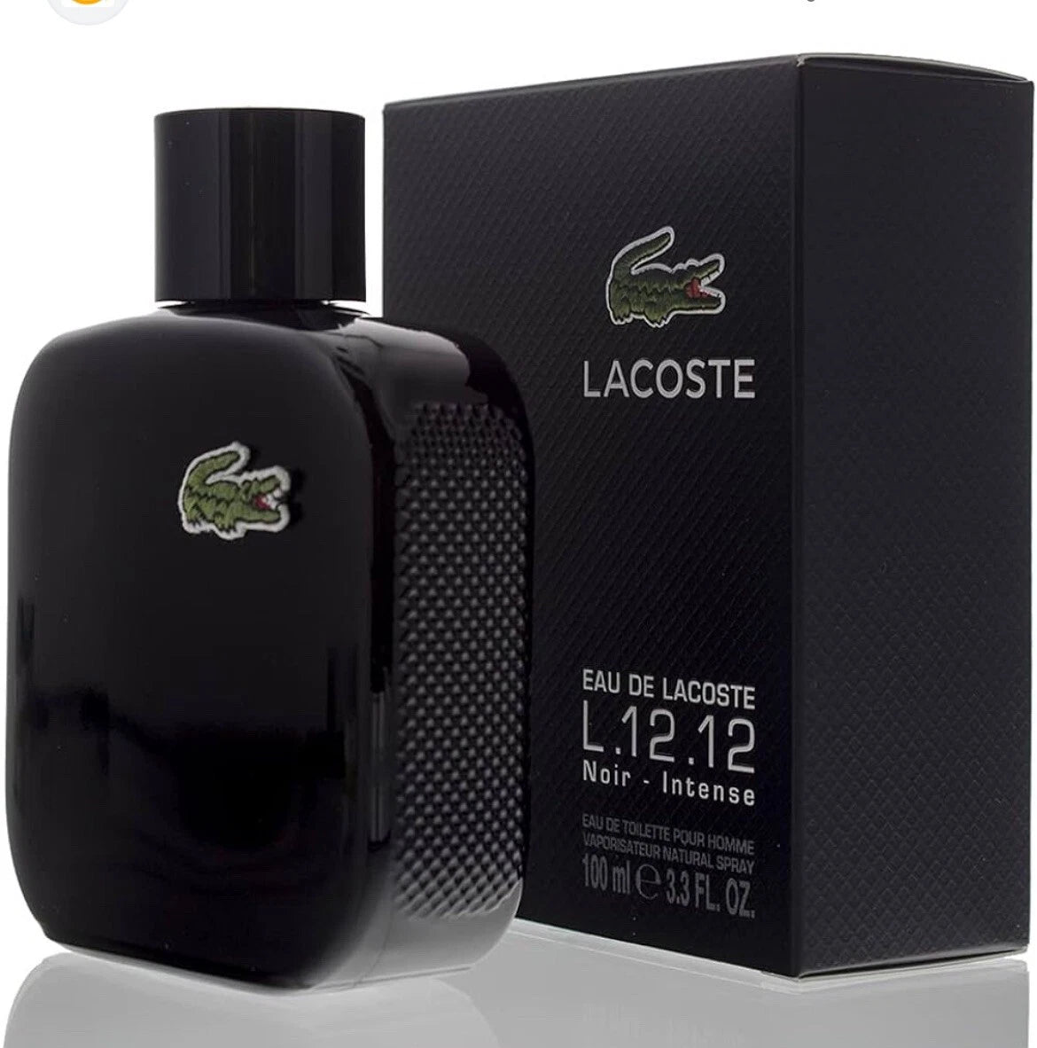 Lacoste L.12.12 Noir Intense Eau de Toilette for Men 100ml – Warm Woody Aromatic Fragrance