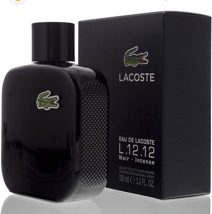 Lacoste L.12.12 Noir Intense Eau de Toilette for Men 100ml – Warm Woody Aromatic Fragrance