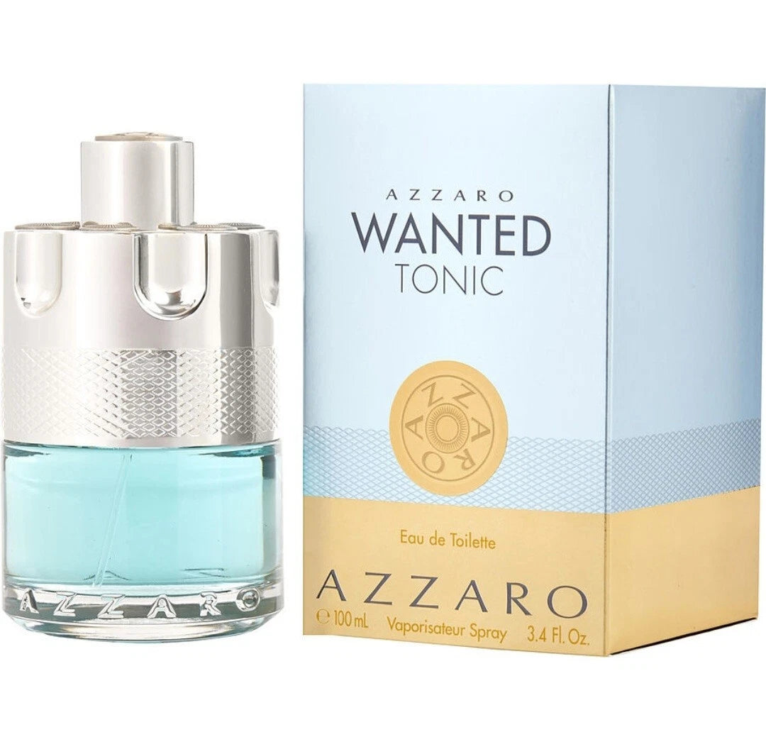 Azzaro Wanted Tonic Eau de Toilette 100ml 3.4 fl oz Men’s Fresh Woody Spicy Perfume for Daily Wear