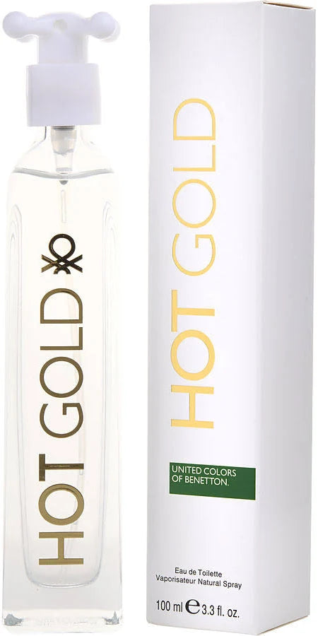 United Colors Of Benetton Hot Gold Eau De Toilette for Women 100ml – Warm, Elegant & Long-Lasting Floral Fragrance