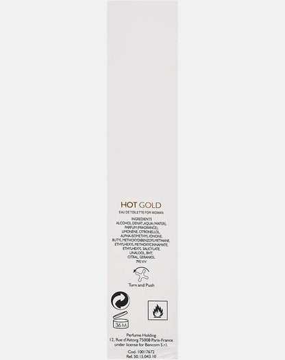 United Colors Of Benetton Hot Gold Eau De Toilette for Women 100ml – Warm, Elegant & Long-Lasting Floral Fragrance