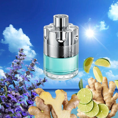 Azzaro Wanted Tonic Eau de Toilette 100ml 3.4 fl oz Men’s Fresh Woody Spicy Perfume for Daily Wear