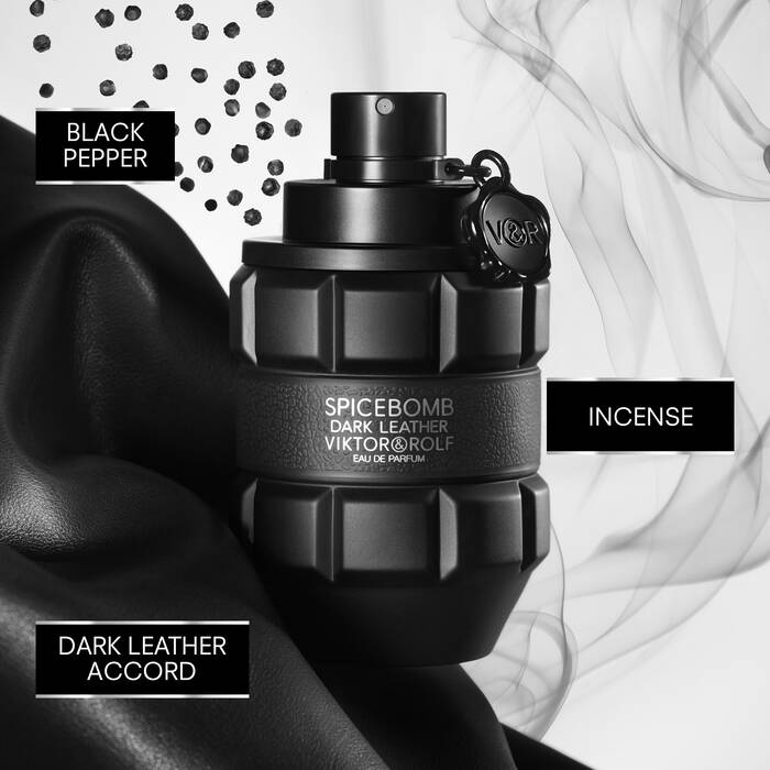 Viktor & Rolf Spicebomb Dark Leather Eau de Parfum 90ml 3.04 fl oz Intense Leather Spicy Men’s Perfume
