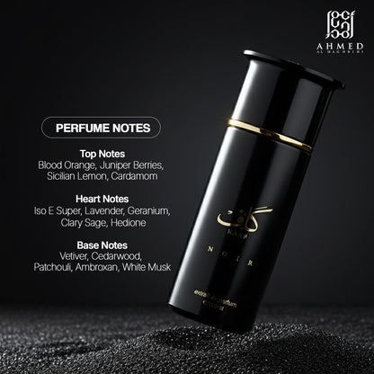 Ahmed Al Maghribi Kaaf Noir Extrait de Parfum 100ml | Citrus Woody Luxury Unisex Fragrance